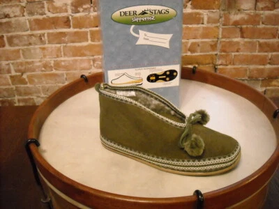 Botas chinelo Deer Stags Slipperooz Mutsy Olive microsuede NOVO - Imagem 1 de 2