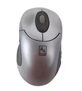A4TECH WIRELESS BALL MOUSE CORDLESS Silver Black RFSOP-48 Retro NO RECEIVER - Picture 1 of 5