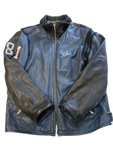 Mens GUESS Vintage Official League Champions Glory All City Leather Jacket Sz XL - Picture 1 of 6
