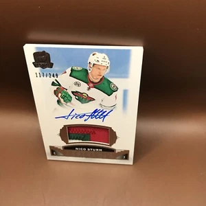 2019-20 Upper Deck UD The Cup Nico Sturm RPA Rookie Patch Auto RC #117/249 Wild - Picture 1 of 2