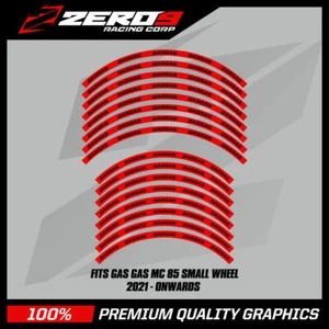 GasGas Rim Decals MC 85 17" / 14" Small Wheel MX Motocross Graphics RED/BLK - Picture 1 of 1