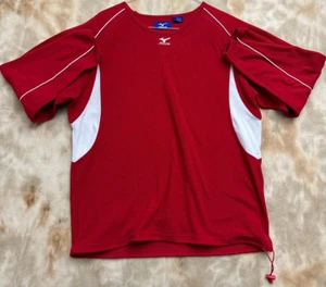 Mizuno Fleece Jacket Mens XL Red Long Sleeve Pull Over Causal - Picture 1 of 10
