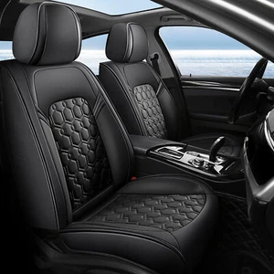 Car 5-Seat Covers Full Set For KIA Soul 2010-2024 PU Leather Front&Rear Cushion - Picture 1 of 10