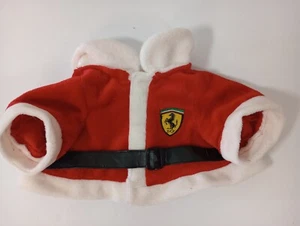 Red Ferrari Christmas Santa Coat Suit For Plush Stuffed Animal Teddy Bear 6 in - Picture 1 of 11