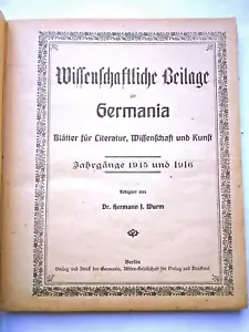 "GERMANIA" 1915/16 , Beilagen mit Themen zu Krieg usw.; Fotos u. Beschreibung - Bild 1 von 9