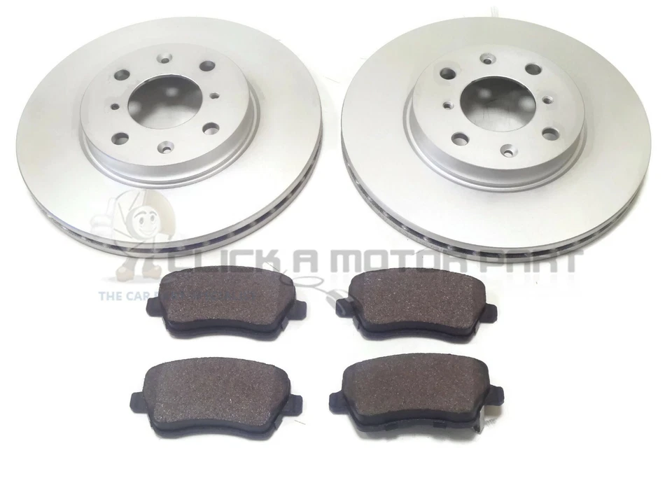 FRONT 2 BRAKE DISCS & PADS SET NEW FOR SUZUKI SWIFT MK2 2005-2010 1.3 1.5 DDiS - Image 1 of 1