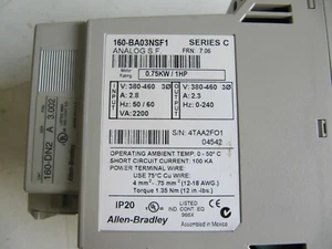 Allen-Bradley Analog S.F. VFD Drive + DeviceNet Cat. 160-BA03NSF1 + Cat. 160-DN2 - Picture 1 of 11