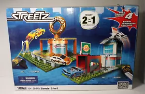 Mega Bloks Streetz 2-in-1 New Open Box Damaged Box 96440 Pizza Shop & Donut Dash - Picture 1 of 9
