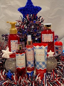 6 Pc SET Bath & Body Works New Summer 2025 GINGHAM ALL AMERICAN w/Shimmer Mist - Picture 1 of 8