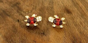 NEU OHRRINGE NIEDLICHE SCHILDKRÖTE SWAROVSKI KRISTALL STIL EXKLUSIV MODE ANTIALLERGISCH  - Bild 1 von 2