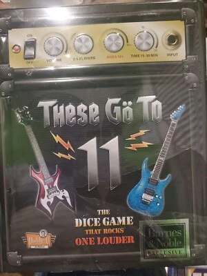 These go to 11 Rock and Roll Dice game Barnes and Nobles Exclusive New in tin  - Image 1 of 3