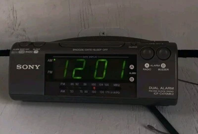 Sony Dream Machine ICF-C470MK2 Doble Alarma Radio AM/FM Reloj Despertador Probado Funciona Foto 1 de 4