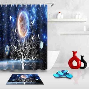 Milky Way Tree Waterproof Bath Polyester Shower Curtain Liner Water Resistant - Imagen 1 de 8