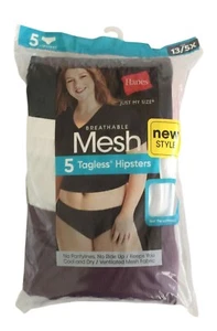 Hanes Breathable Mesh Ladies 13/5X Tagless Hipsters Set of 5 - Picture 1 of 3