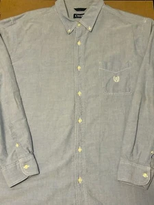 Vintage Ralph Lauren Made In USA Chaps Men's Shirt Size 2XL Button Down Blue - Picture 1 of 10