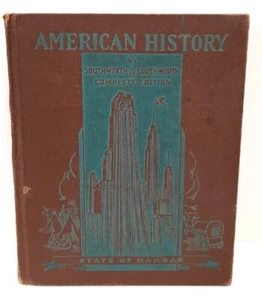American History Southworth & Southworth 1937 HB by State of Kansas School Book - Picture 1 of 14