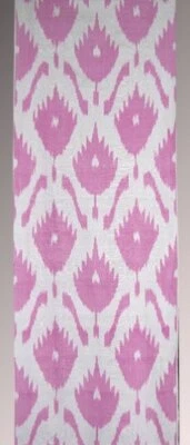 11 Yard HAND MADE UZBEK Natural SILK IKAT ADRAS FABRIC #8725 - Image 1 of 4