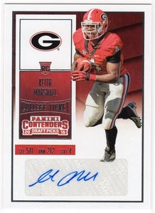 2016 Panini Contenders Draft Picks Keith Marshall Auto Autograph RC - Picture 1 of 1