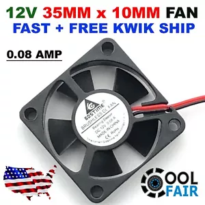 35mm X 10mm New Brushless Case Fan 12V 5.3CFM 2pin PC CPU Cooling 3510s - Picture 1 of 5