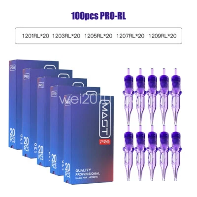 Aghi per tatuaggio DRAGONHAWK MAST-PRO 100x fodere tonde sterilizzate monousoE