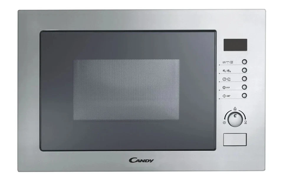 Candy MIC25GDFX-80 Frameless 25 Litre Built in Microwave and Grill Silver