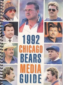 Chicago Bears 1992 NFL fútbol americano guía de medios Ditka en portada - Imagen 1 de 1