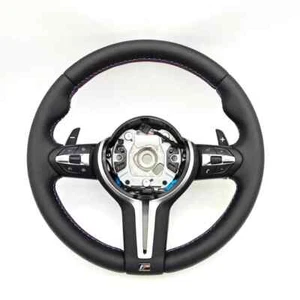 Real Nappa Leather W/heated Steering Wheel BMW F30 F80 F82 M3 X3 X5 X6 M4 320i - Picture 1 of 7