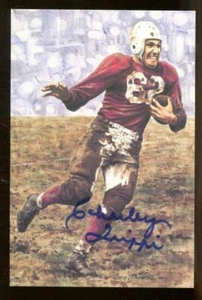 Pristine, Legendary Charley Trippi Signed, NFL Hall Of Fame, Goal Line Art Card - Picture 1 of 3