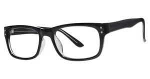 MODERN OPTICAL PRECISE UNISEX PLASTIC EYEGLASSES 51-18-140 BLK/CRY W/ SOFT CASE - Picture 1 of 1