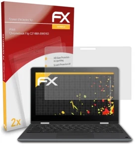 2x Film Protection d'écran pour Asus Chromebook Flip C214MA-BW0163 mat&antichoc - Afbeelding 1 van 9
