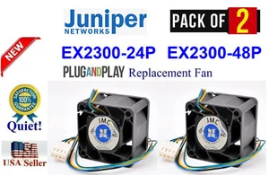 2x Quiet Replacement Fans for Juniper Networks EX2300-48P EX2300-24P Fans - Afbeelding 1 van 10