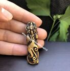 5 Cm Pure Bronze Chinese Foo Dog Lion Pixiu Kylin Animal Wealth Amulet Pendant