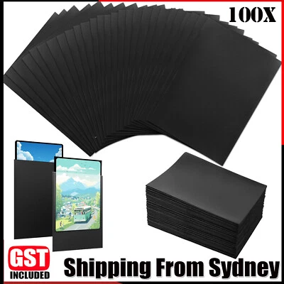100PCS Black Card Sleeves Toploaders for Trading Card Standard Card Sleeve - image 1 of 4