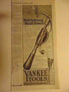 1918 Yankees Ratschenhandbohrmaschine Nr. Druckanzeige 1530 Vintage - Bild 1 von 1