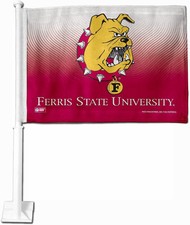 Ferris State University Bulldogs Car Flag with Pole