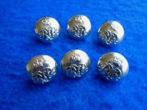 6 X NEW ERII RTR, ROYAL TANK REGIMENT 19MM ANODISED GOLD BUTTONS, TKS - Picture 1 of 3