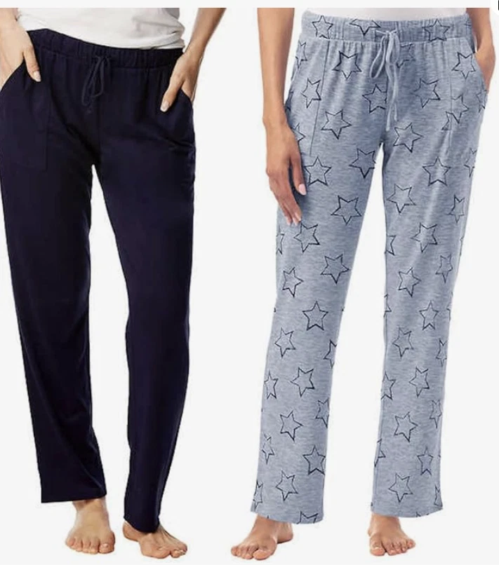 Lucky Brand Women's 2-Pack Lounge Pants Straight Leg Pajamas Drawstring S,XL - Image 1 of 1