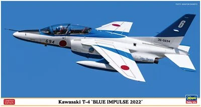 Kawasaki T-4 Blue Impulse 2022 1:48 Plastic Model Kit HASEGAWA - Immagine 1 di 2