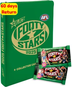 2025 AFL Footy Stars Vinyl Album with 2 Free Packs - Limited Edition Collectible - Picture 1 of 12