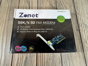 Zonet Modem Zfm5621Lt 56K V.92 Fax Modem Lucent Chipset by ZONET Networking NEW - Picture 1 of 8