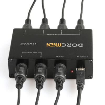 DOREMiDi USB MIDI Interface 1-in 6-out Wired Transmission MIDI Splitter 5-pin  - Image 1 of 4