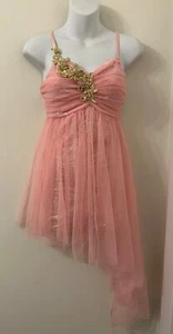 Weissman dance costume stop where you are pink camisole dress sequin 9267 SA - Picture 1 of 10