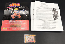 2007 Naruto Secret Weapons Sell Sheets Inkworks w/ Promo Card P-1 & Order Forms