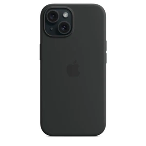 Kompatibel mit Apple Silikon Case MagSafe für iPhone 15 Plus - Schwarz - Bild 1 von 5