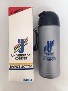 Universiade Kobe '85 Canon Promo Gray Sport Bottle 1000ml Made in Japan - NOS - Picture 1 of 9