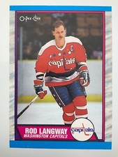 1989-90 Rod Langway 55 OPC Washington Capitals O-Pee-Chee Hockey Card 255Z