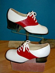 Zapatos de sillín de tacón alto Kenneth Cole rojo/blanco para mujer 7 1/2 - Imagen 1 de 13