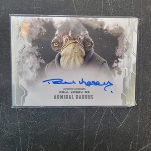 STAR WARS 2017 TOPPS MASTERWORK MAB-PK PAUL KASEY AS ADMIRAL RADDUS AUTOGRAPH - Picture 1 of 2