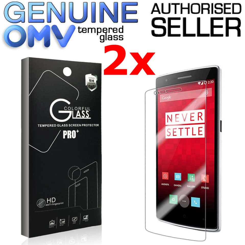 2 x GENUINE Tempered Glass Screen Protector Film for OnePlus One 1+1 A0001 - image 1 of 4