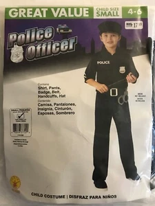 Rubies POLICE OFFICER Cop Policeman Child S 4-6 Costume Complete accessories New - Picture 1 of 8